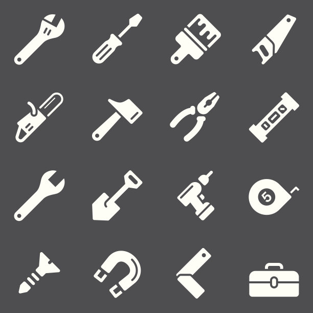 工具图标-白色系列图片下载