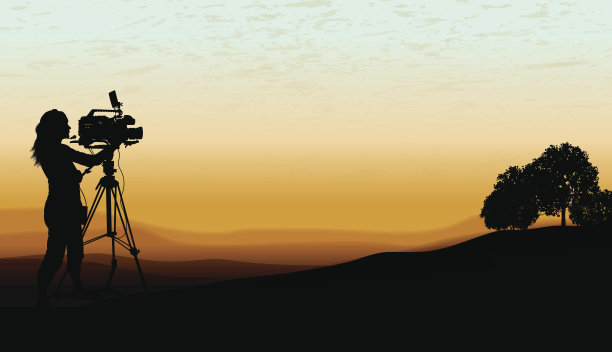 纪录片-电影摄制组，摄影师背景图片下载