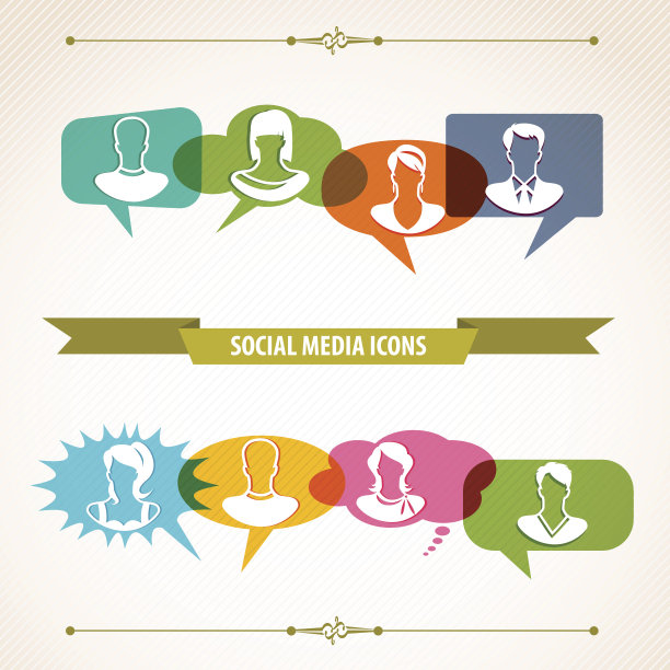 社交媒体图标图片下载