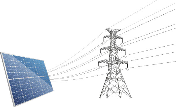 电力塔和太阳能图片下载