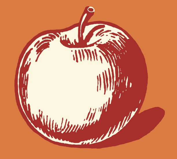 红色背景上的苹果图片下载