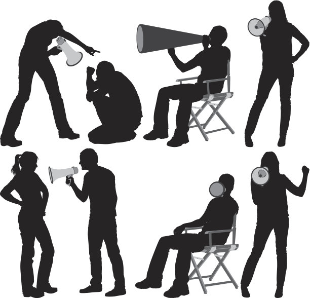 人们用扩音器喊叫图片下载