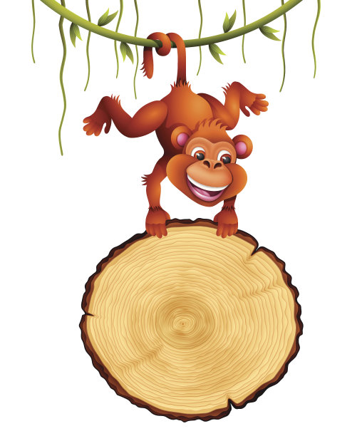 树上有年轮的猴子图片下载