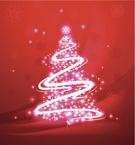 照明的圣诞树图片下载