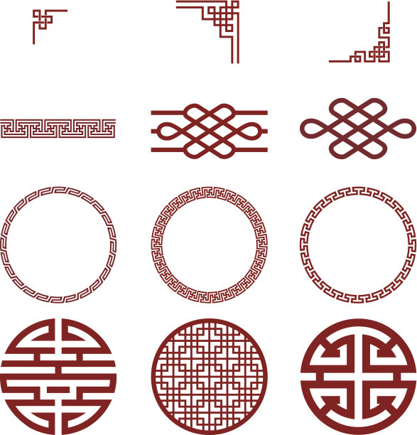 中国纸和传统图案素材图片