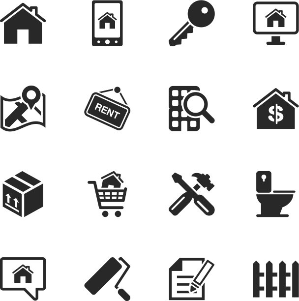 房地产剪影图标集2图片下载