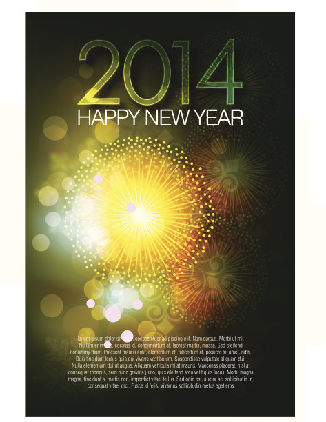2014，美丽的新年庆祝背景图片下载
