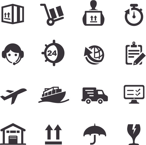 航运和物流图标-顶点系列图片下载