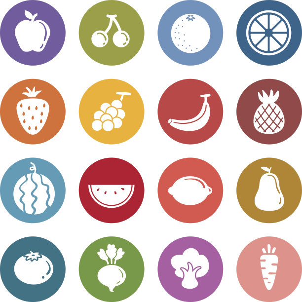 信息图标:水果和蔬菜图片下载