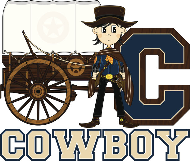 牛仔学会阅读插图图片下载