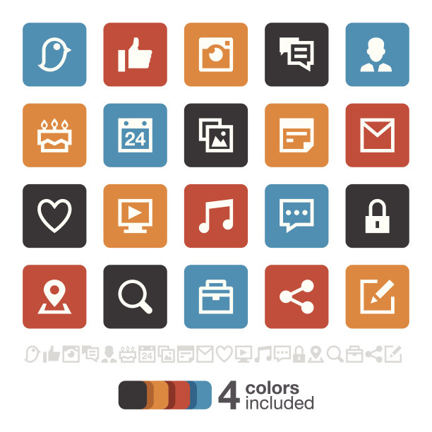 社交媒体图标1 |布鲁克林系列图片下载