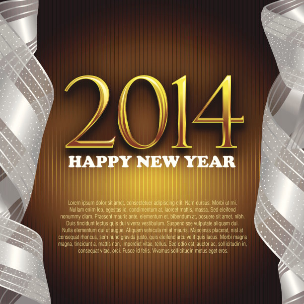 2014，美丽的新年庆祝背景图片下载