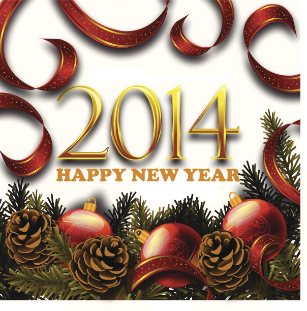 2014，美丽的新年庆祝背景图片下载