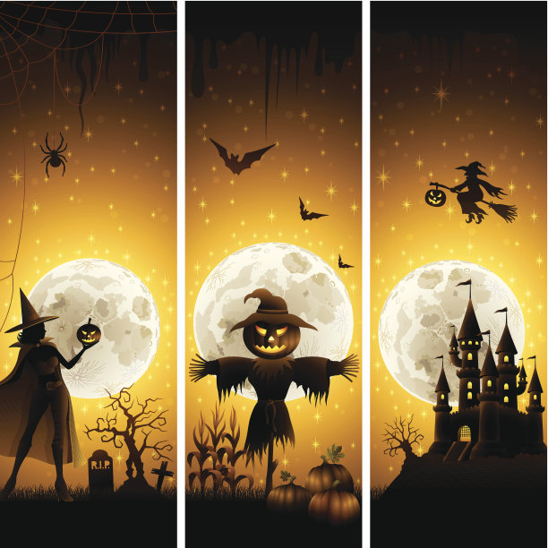 万圣节的横幅图片下载