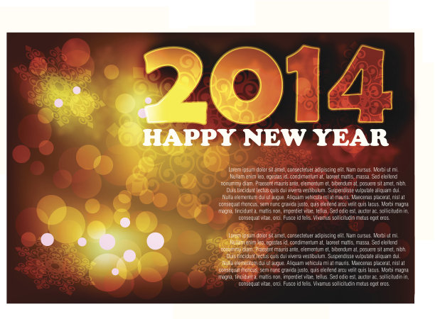 2014，美丽的新年庆祝背景图片下载