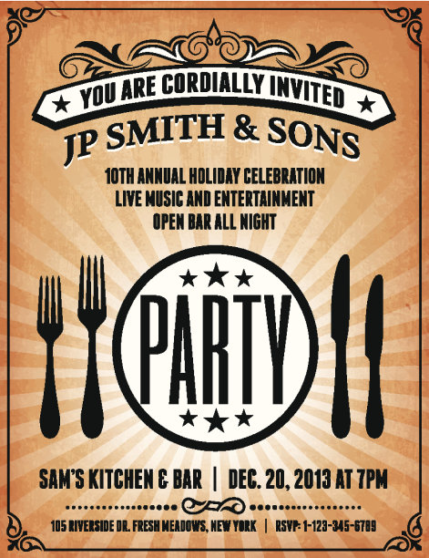 新年晚会和节日庆祝邀请图片下载