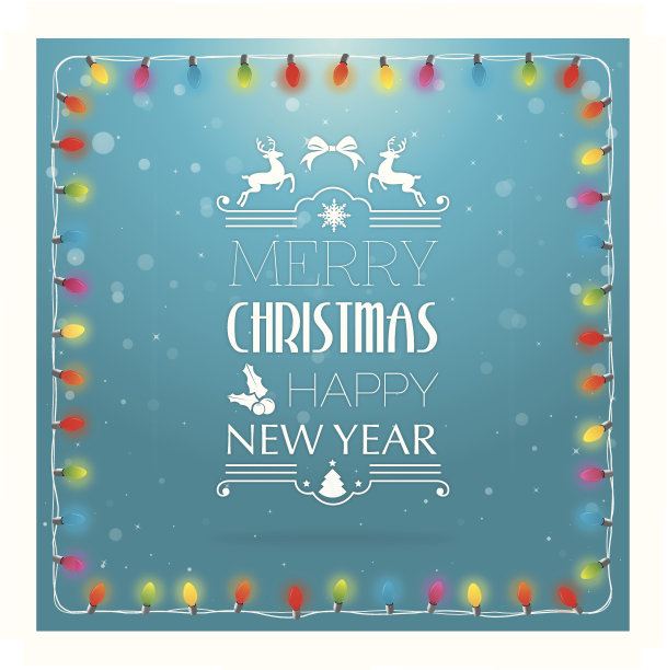 圣诞背景与灯光和文字图片下载