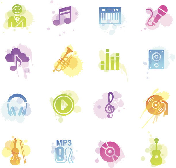 污迹图标-音乐图片下载