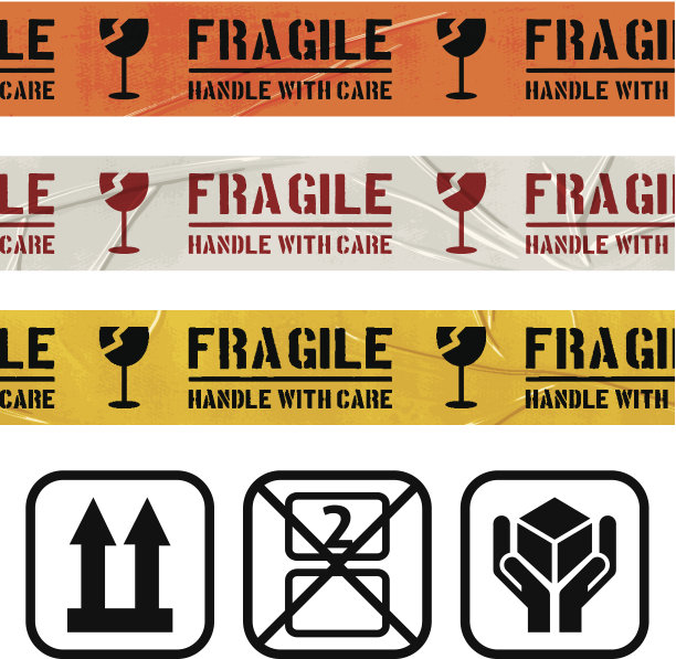 无缝管道胶带sets_易碎玻璃图片下载