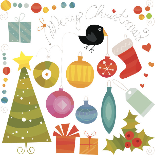 圣诞节的设计元素图片下载