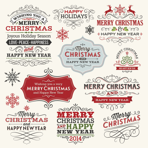 圣诞标签及相框图片下载