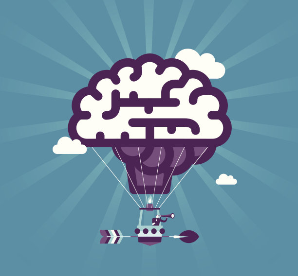 大脑的气球素材图片