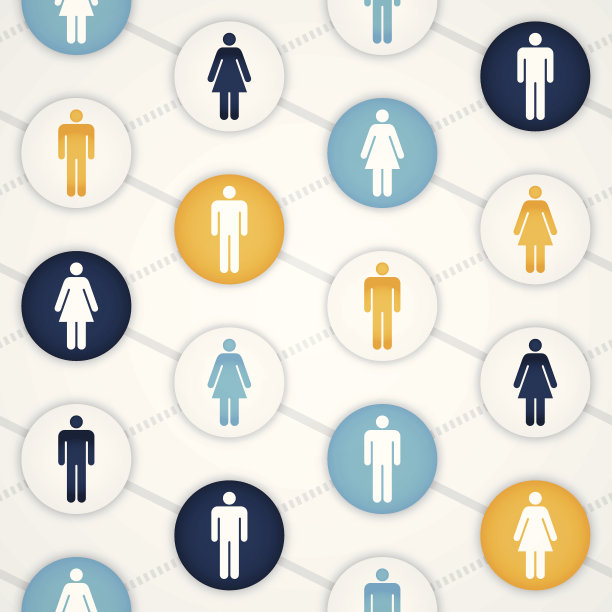 无缝背景与人的图标图片下载