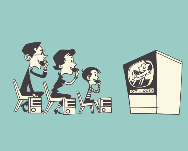 家人看电视图片下载