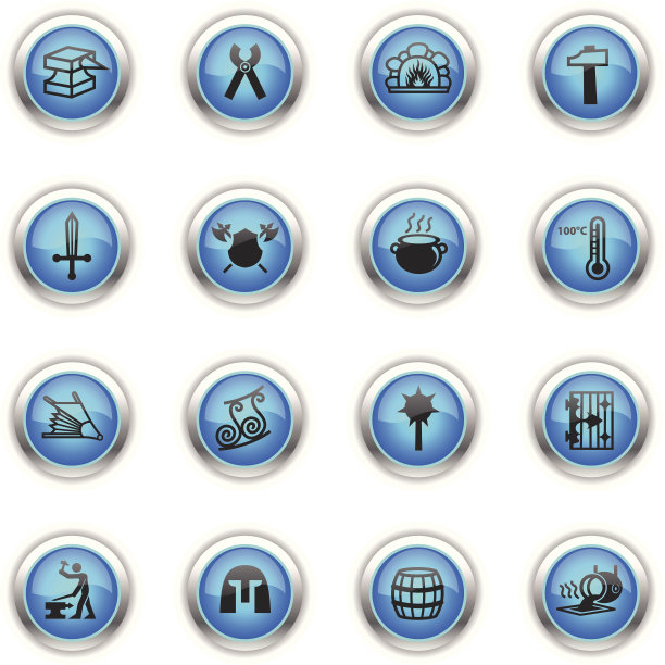 蓝色图标-铁匠图片下载