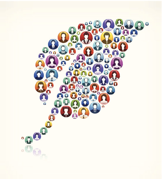 叶人和社区矢量按钮图片下载