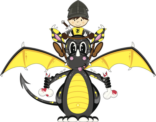 中世纪骑士与龙图片下载