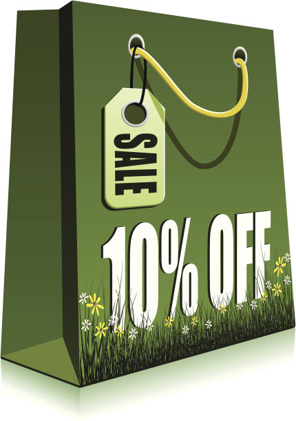 九折购物袋图片下载