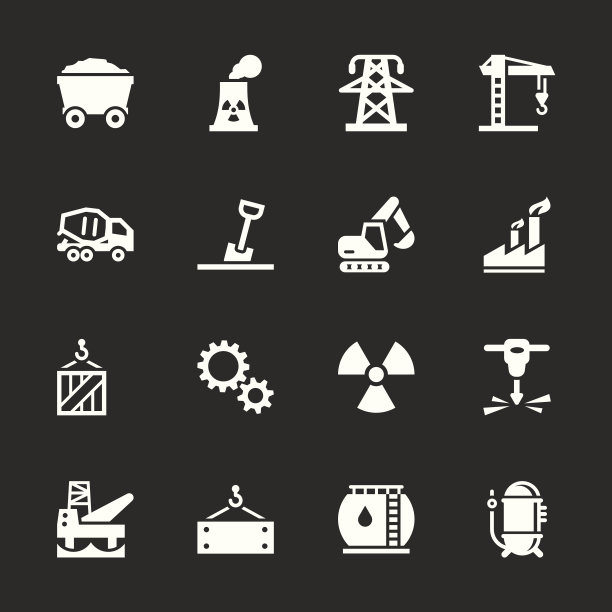 重工业图标-白色系列图片下载