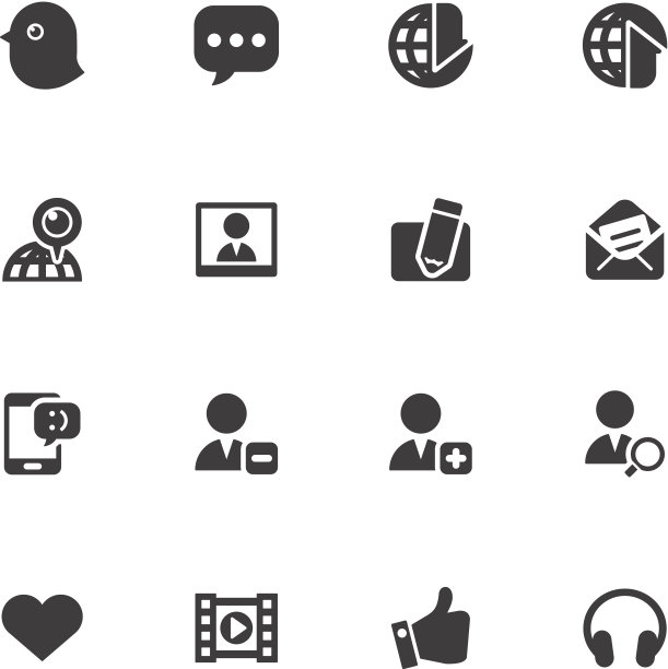 社交媒体图标图片下载