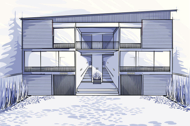 现代的房子。图片下载