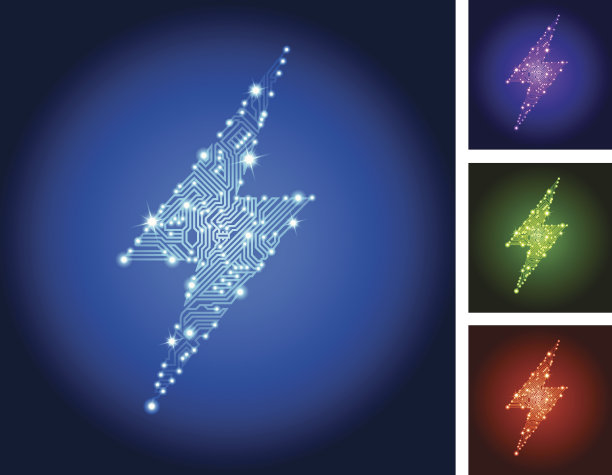 闪电螺栓线路板颜色组图片下载