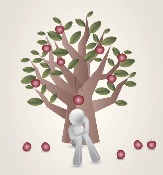 牛顿和苹果图片下载