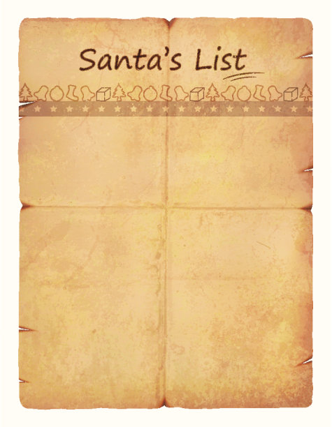 圣诞老人的名单-向量图片下载