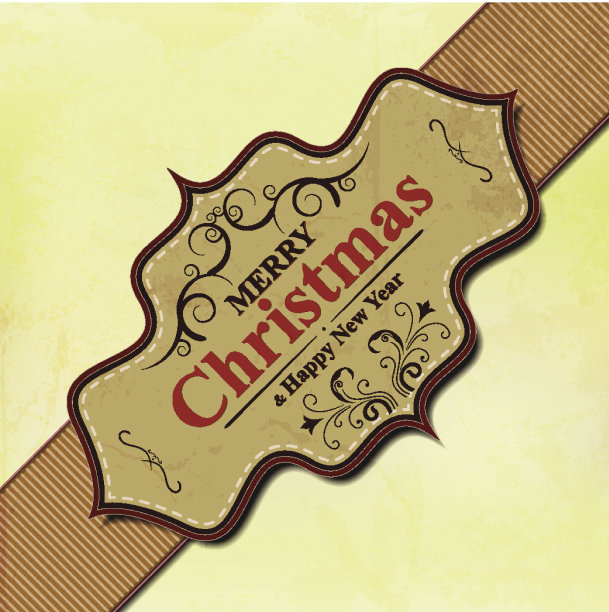 圣诞和新年标签与软垃圾摇滚背景图片下载