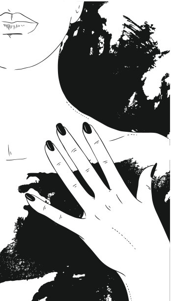 时尚的图形女孩垃圾摇滚图片下载