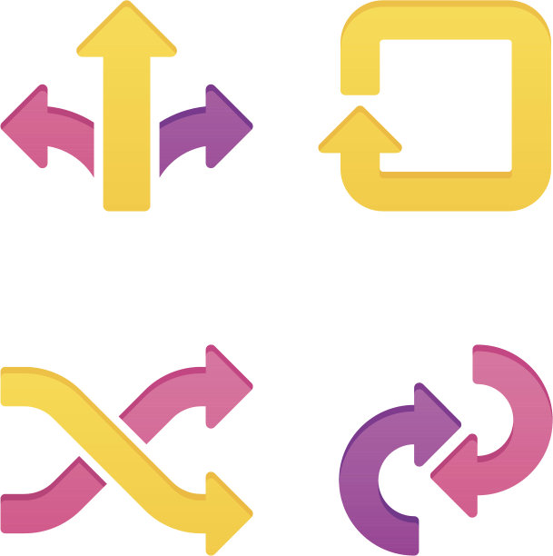 色压箭头标志设置XII图片下载