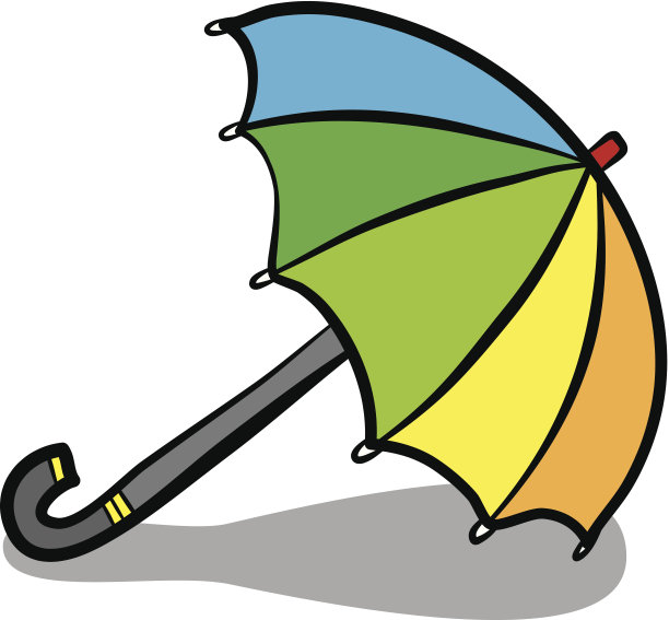 五彩缤纷的雨伞图片下载