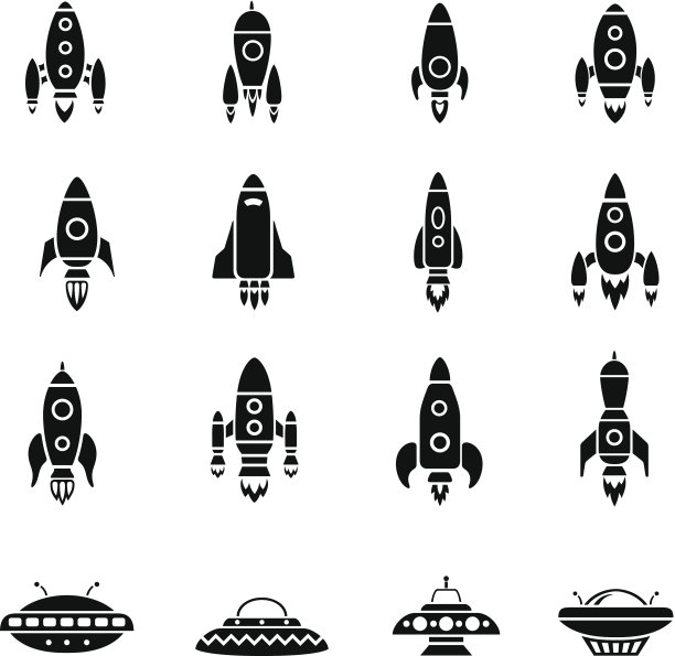 太空火箭图标图片下载