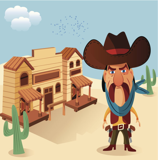 牛仔和城镇图片下载