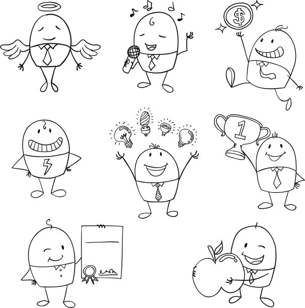 卡通商人插图图片下载