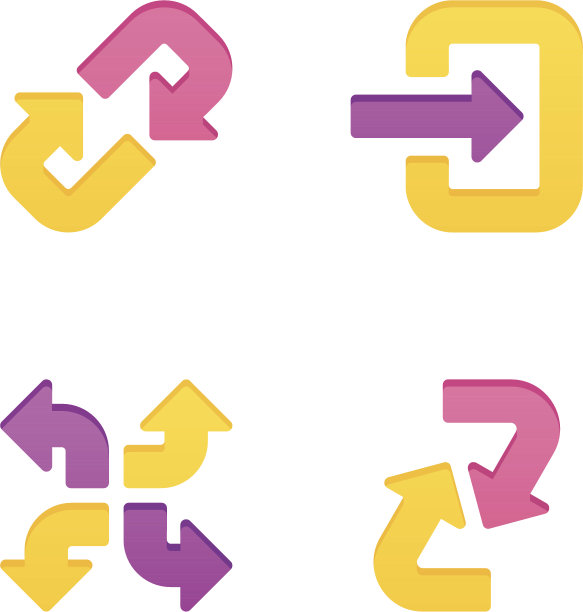 彩色压箭头标记集XVII图片下载