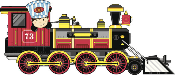 狂野西部风格的火车和司机图片下载