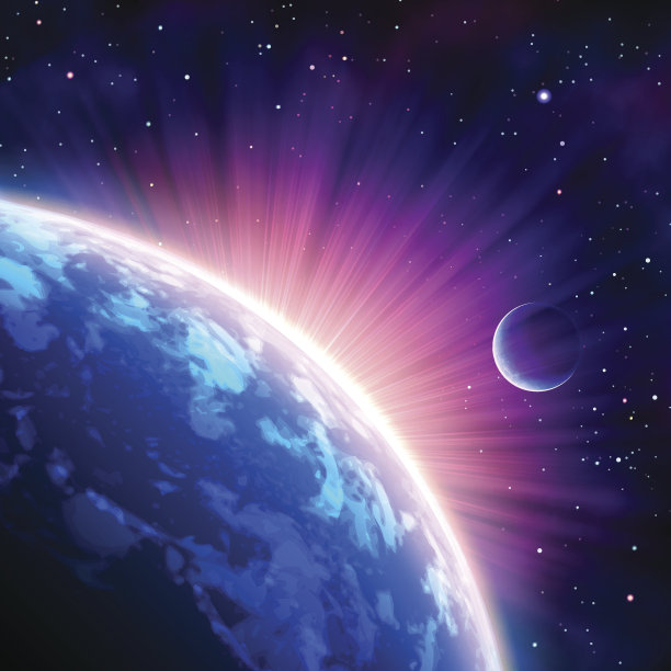 由卫星拍摄的太阳光线图像图片下载