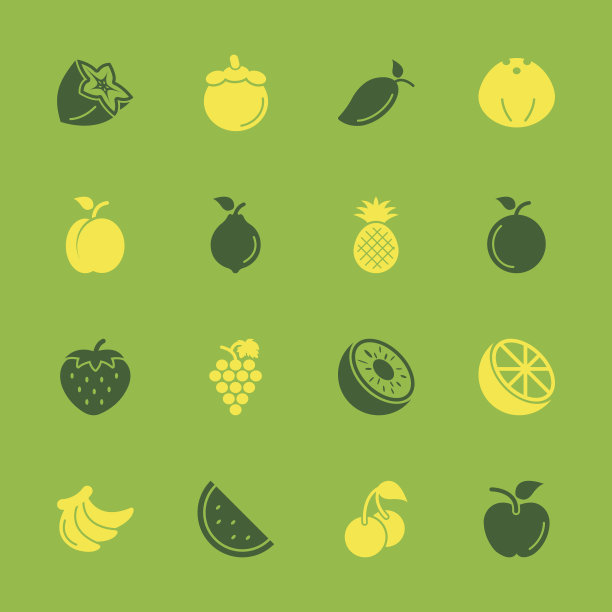 水果图标 - 彩色系列 | EPS10图片下载