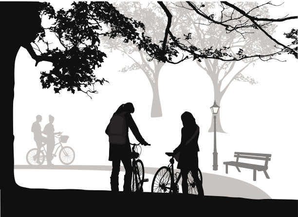 骑自行车公园图片下载